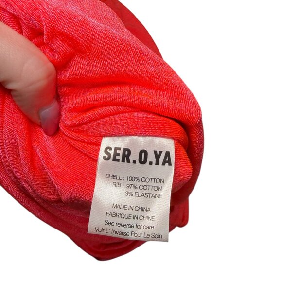 Ser.O.Ya Colorblock Cutout Bodycon Dress Blue White Neon Pink Small - Picture 8 of 8